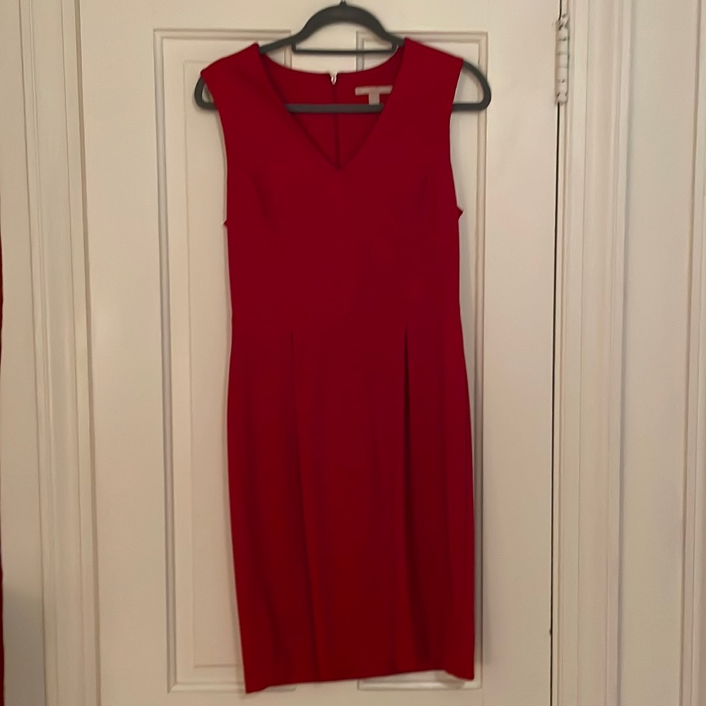 V-neck red Banana Republic dress